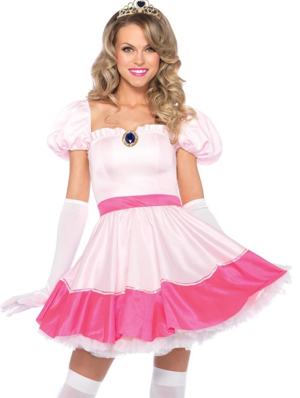 Leg Avenue Pink Two-Tone Princess Dress with Jewel Accent - Picture 1 of 6